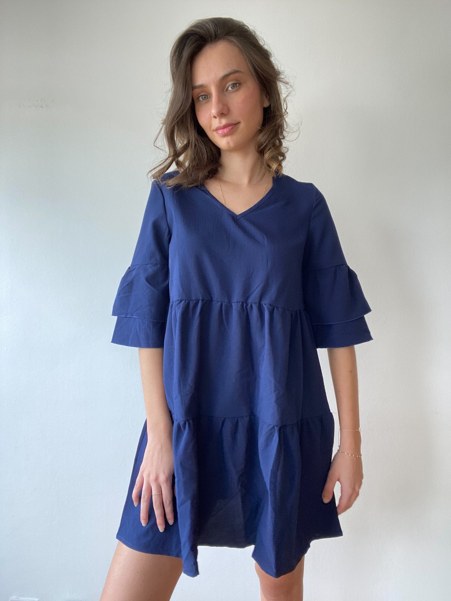 Robe trapèze bleu marine