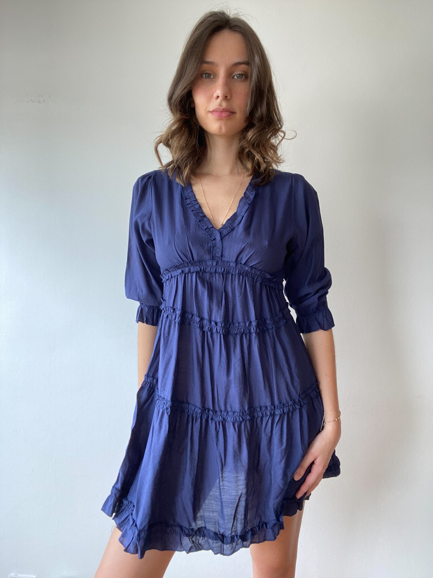 Robe patineuse bleu marine